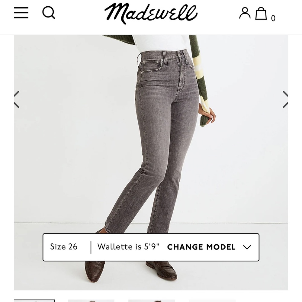 Madewell - The Perfect Vintage Ankle Jean in Dennison Wash
Size 27